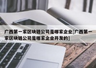 广西第一家区块链公司是哪家企业[广西第一家区块链公司是哪家企业开发的]